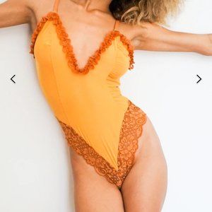 We Are HAH Deeply Yours Bodysuit in "Sunflower" (NWT)